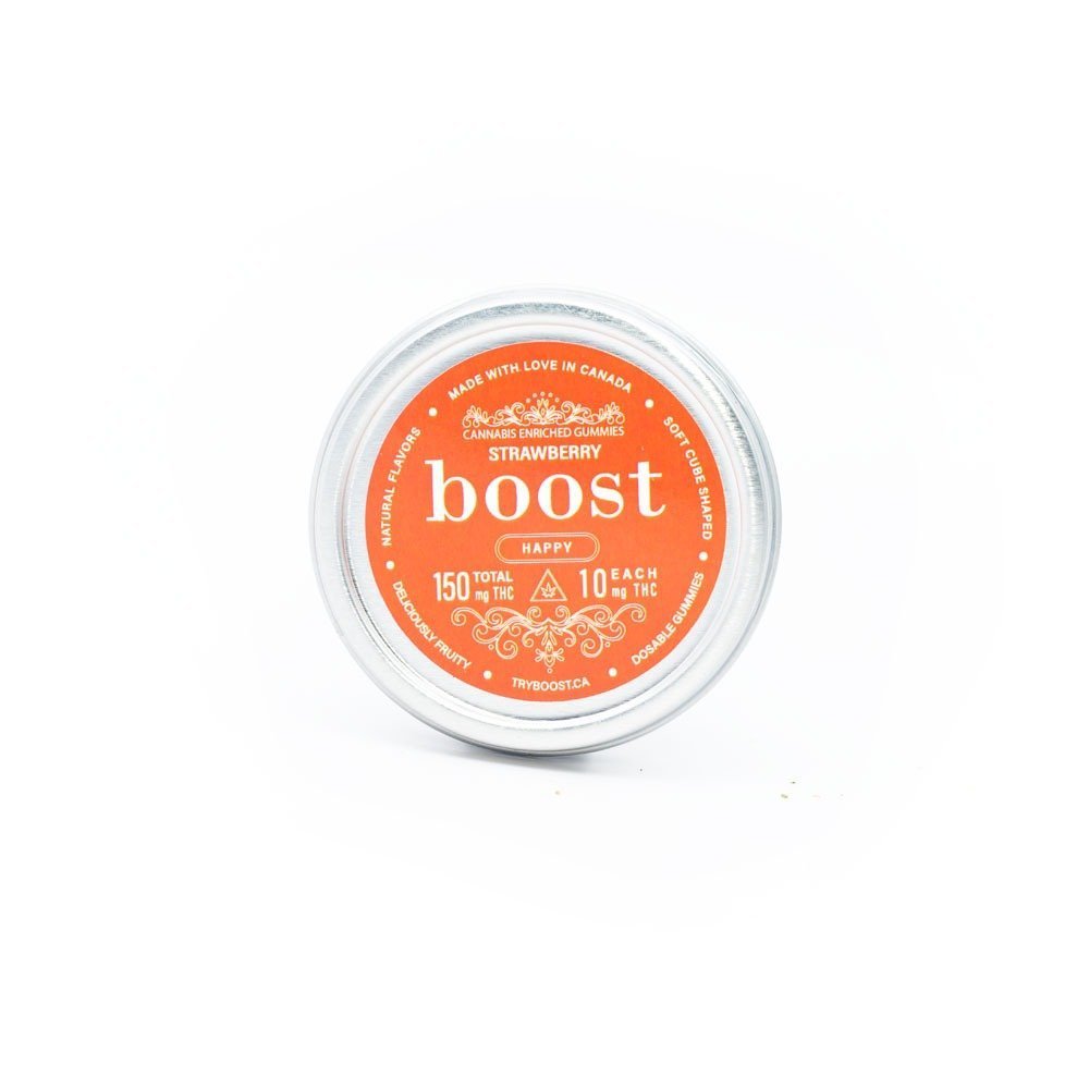 Buy Boost Edibles – Strawberry 150mg THC Cubes Online in Canada - Nupep Shrooms