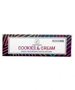 Buy SHROOMIES COOKIES AND CREAM CHOCOLATE BAR – 3000MG Online in Canada - Nupep Shrooms