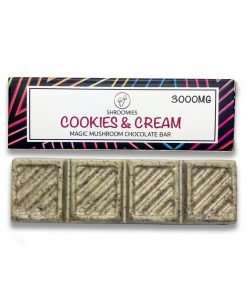 Buy SHROOMIES COOKIES AND CREAM CHOCOLATE BAR – 3000MG Online in Canada - Nupep Shrooms