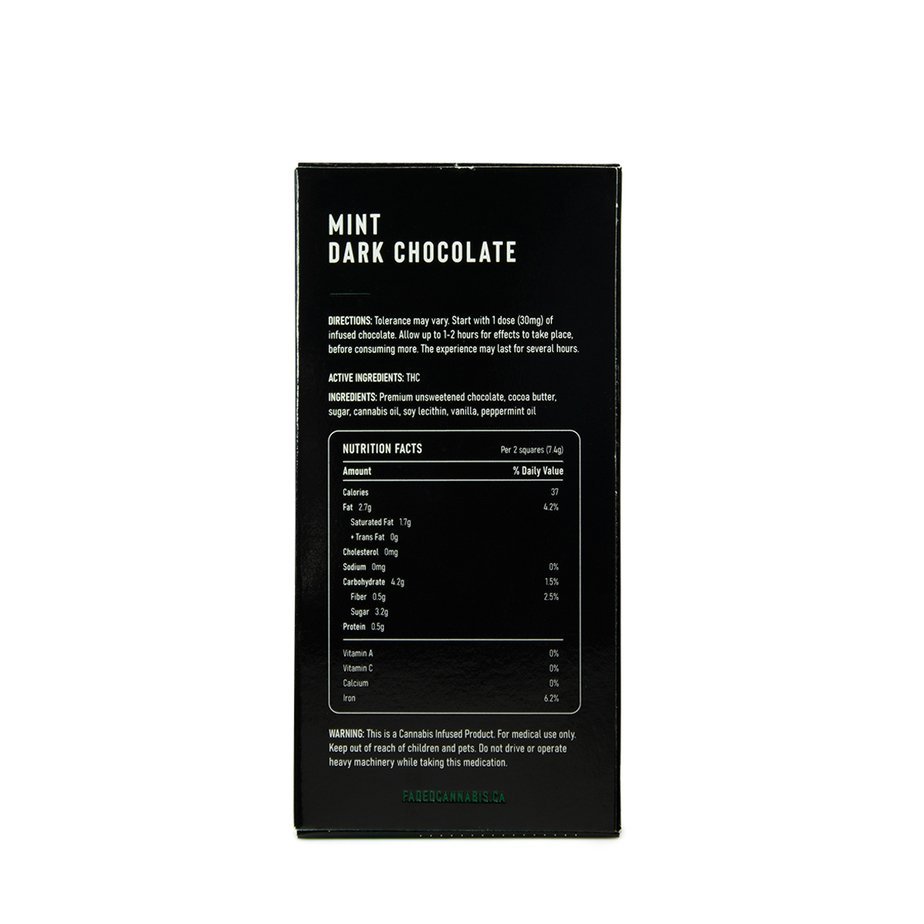 Buy Faded Cannabis Co. THC Mint Dark Chocolate Bar Online Buy Faded Cannabis Co. THC Mint Dark Chocolate Bar Online