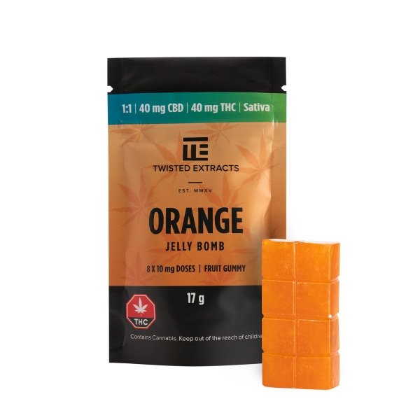 Buy Twisted Extracts – Orange 1:1 Jelly Bomb (40mg THC | 40mg CBD) Cannabis Sativa Online Buy Twisted Extracts – Orange 1:1 Jelly Bomb (40mg THC | 40mg CBD) Cannabis Sativa Online