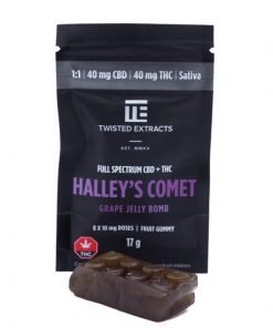Buy Twisted Extracts – 1:1 Jelly Bomb Grape Halley`s Comet (40mg THC | 40mg CBD) Cannabis Sativa Online