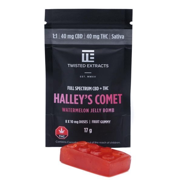 Buy Twisted Extracts – Halley`s Comet 1:1 Jelly Bomb (40mg THC | 40mg CBD) Sativa Cannabis Online Buy Twisted Extracts – Halley`s Comet 1:1 Jelly Bomb (40mg THC | 40mg CBD) Sativa Cannabis Online