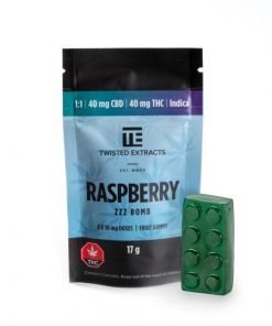Buy Twisted Extracts – 1:1 Raspberry ZZZ Bomb (THC 40mg | CBD 40mg) Online