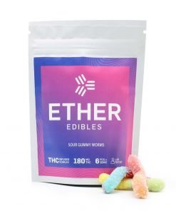 Buy Ether Edibles Sour Gummy Worms 180mg Online in Canada - Nupep Shrooms