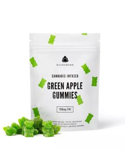 Buy Buddha Bomb Green Apple Gummies (Vegan) 100mg THC Online