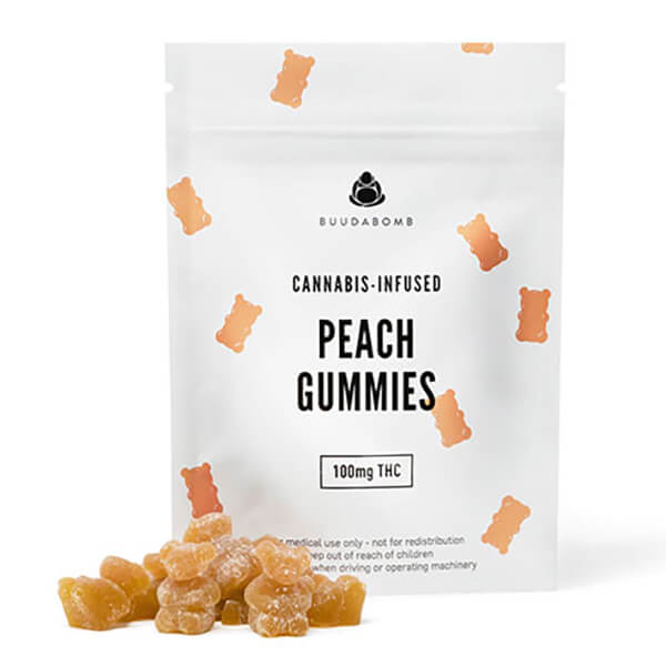 Buy BuudaBomb Peach Gummies (Vegan) 100mg THC Online Buy BuudaBomb Peach Gummies (Vegan) 100mg THC Online