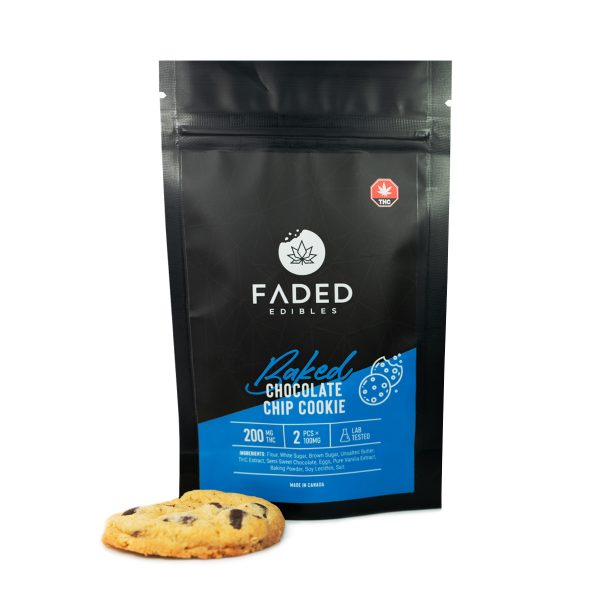 Buy Faded Cannabis Co. Baked Chocolate Chip Cookie 200mg THC Online Buy Faded Cannabis Co. Baked Chocolate Chip Cookie 200mg THC Online