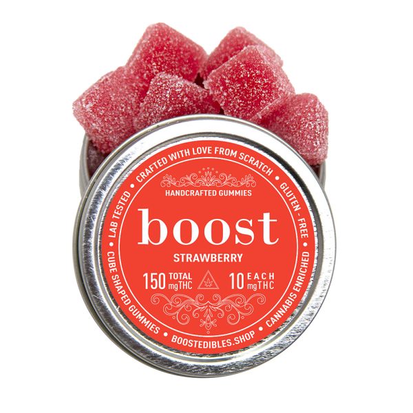 Buy Boost Edibles Strawberry Gummies 150mg THC Cubes Online Buy Boost Edibles Strawberry Gummies 150mg THC Cubes Online