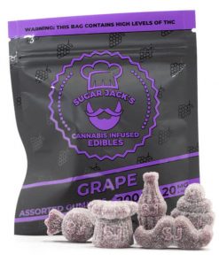 Buy Sugarjacks Assorted THC Gummies Grape 200Mg Online