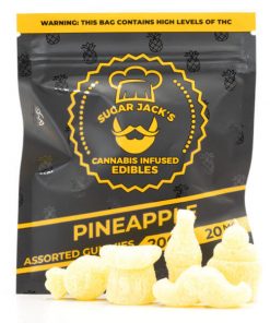Buy Sugarjacks Assorted THC Gummies Pineapple 200Mg Online