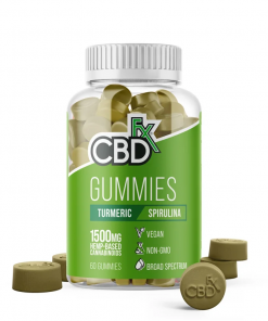 Buy CBDfx Turmeric & Spirulina Vegan CBD Gummies 1500mg CBD (60 Count Bottle) Online
