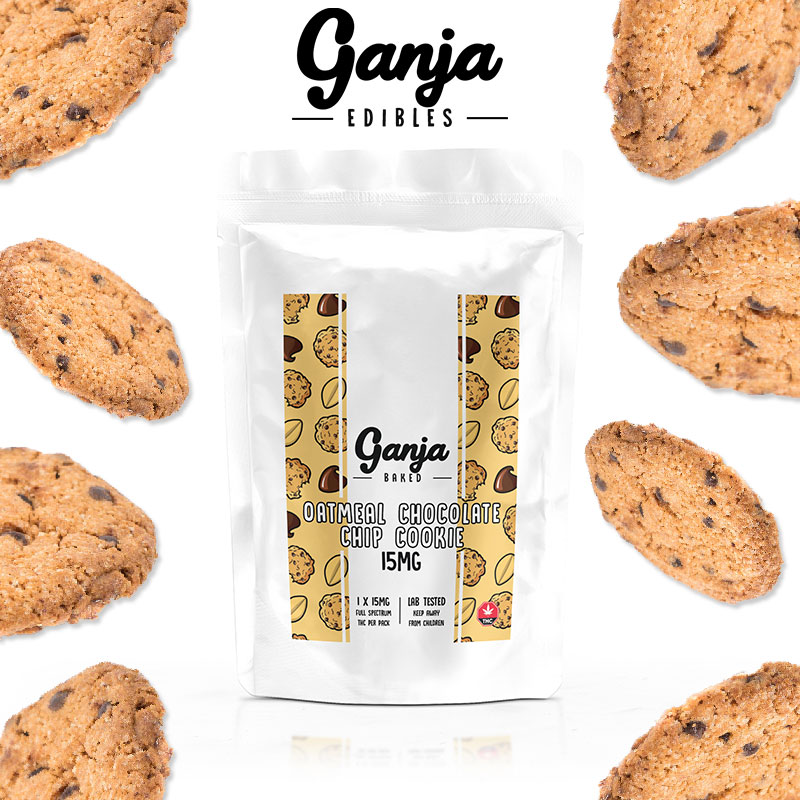 Buy GANJA EDIBLES – OATMEAL CHOCOLATE CHIP COOKIE 15MG Online