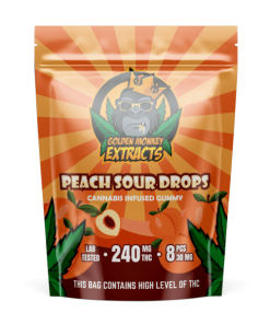 Buy Golden Monkey Extracts Peach Sour 240MG THC Online