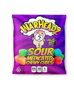 Buy Warheadz Sour Chewy Cubes 500mg THC Online