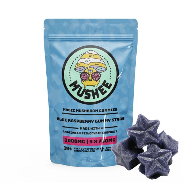 Buy Magic Mushroom Star Gummies – Blue Raspbery – 3000MG – Mushee Online