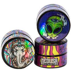 Black Mushrooms Jars Medusa