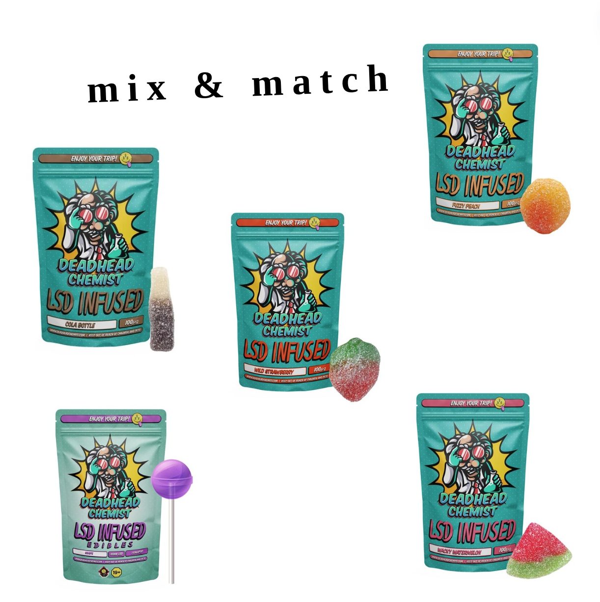 3 Deadhead Chemist LSD Edibles Bundle
