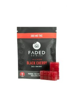 Faded Cannabis Co. Black Cherry Jelly Blocks 360MG THC