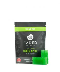 Faded Cannabis Co. Green Apple Jelly Blocks 360MG THC