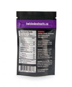 Alternative view of Twisted Extracts – THC Indica Blue Raspberry Bomb (80mg)