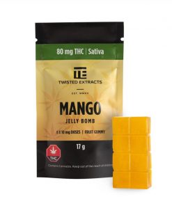 Twisted Extracts – THC Sativa Mango Jelly Bomb (80mg)