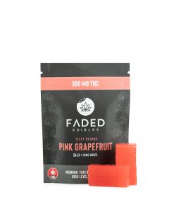 Faded Cannabis Co. Pink Grapefruit Jelly Blocks 360MG THC