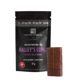 Twisted Extracts Grape Halley’s Comet 1:1 Jelly Bomb THC/CBD