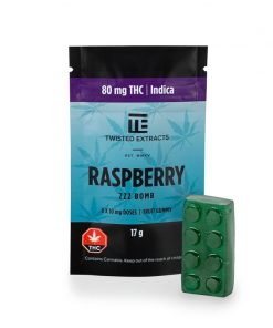 Twisted Extracts – THC Indica Blue Raspberry Bomb (80mg)