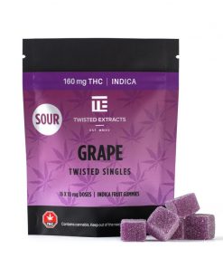 Twisted Extracts Sour Grape Twisted Singles Indica (160mg THC)