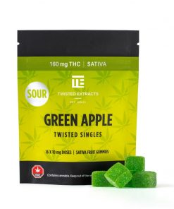 Twisted Extracts Sour Green Apple Twisted Singles Sativa (160mg THC)